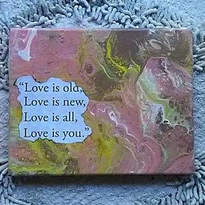 💘 Love is YOU OOAK Hand Painted on 8 × 10 Canvas
